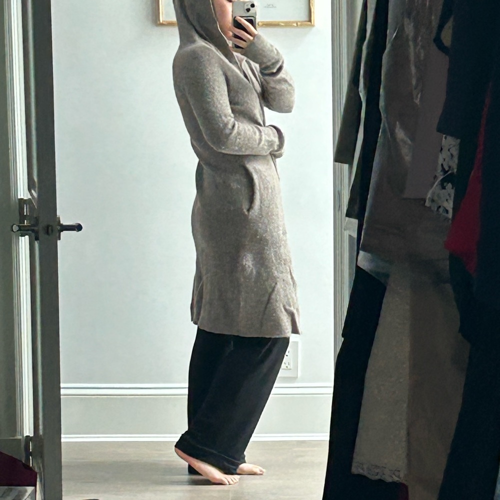 Aritzia The Group Babaton Hooded Yak Wool Coatigan | Size S | Taupe